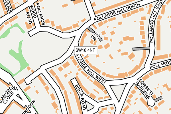 SW16 4NT map - OS OpenMap – Local (Ordnance Survey)