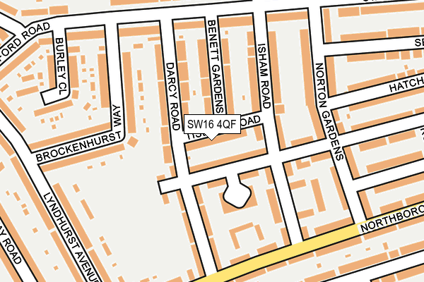 SW16 4QF map - OS OpenMap – Local (Ordnance Survey)