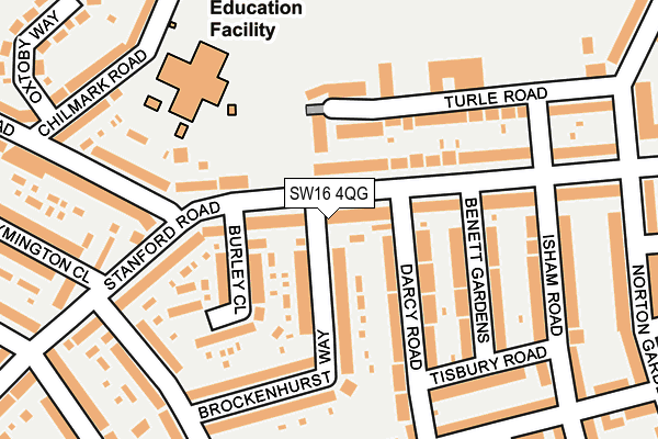 SW16 4QG map - OS OpenMap – Local (Ordnance Survey)
