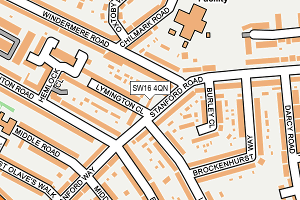 SW16 4QN map - OS OpenMap – Local (Ordnance Survey)