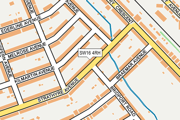 SW16 4RH map - OS OpenMap – Local (Ordnance Survey)