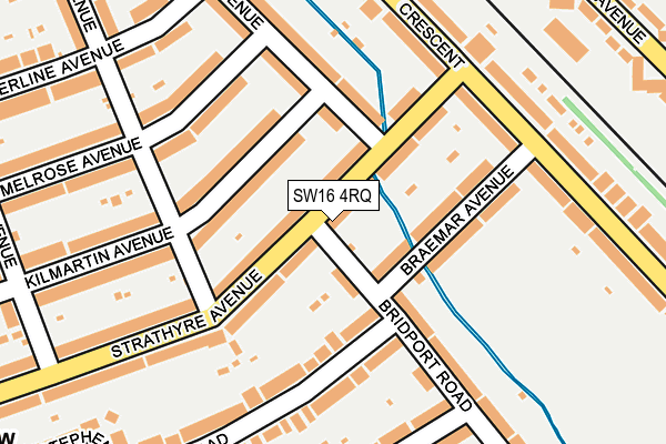 SW16 4RQ map - OS OpenMap – Local (Ordnance Survey)