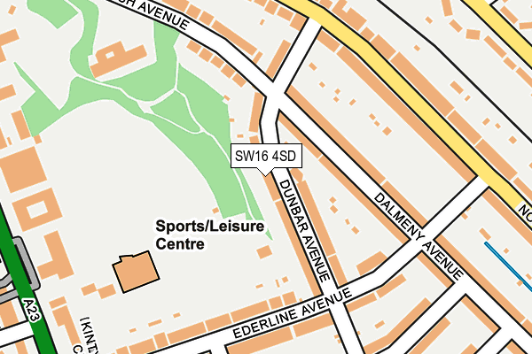 SW16 4SD map - OS OpenMap – Local (Ordnance Survey)