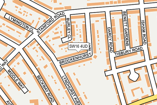 SW16 4UD map - OS OpenMap – Local (Ordnance Survey)