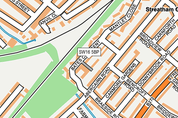 SW16 5BP map - OS OpenMap – Local (Ordnance Survey)