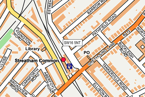 SW16 5NT map - OS OpenMap – Local (Ordnance Survey)