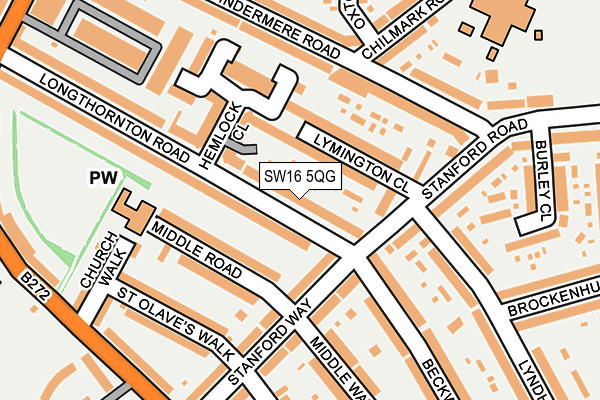 SW16 5QG map - OS OpenMap – Local (Ordnance Survey)