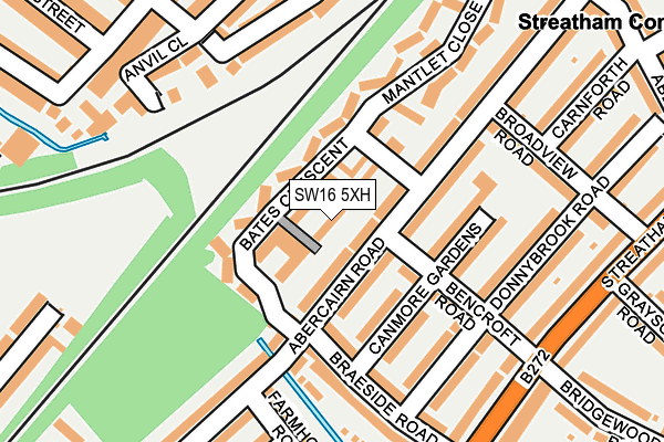 SW16 5XH map - OS OpenMap – Local (Ordnance Survey)