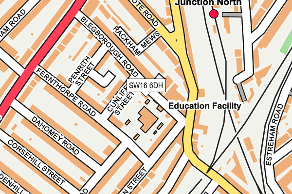 SW16 6DH map - OS OpenMap – Local (Ordnance Survey)