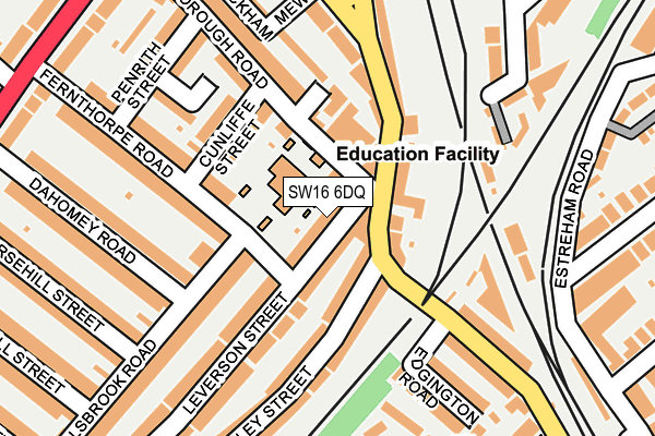 SW16 6DQ map - OS OpenMap – Local (Ordnance Survey)