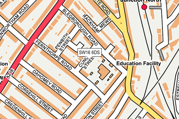 SW16 6DS map - OS OpenMap – Local (Ordnance Survey)