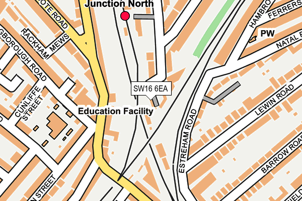 SW16 6EA map - OS OpenMap – Local (Ordnance Survey)