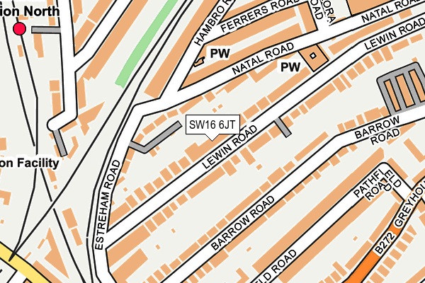 SW16 6JT map - OS OpenMap – Local (Ordnance Survey)