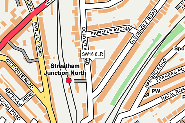 SW16 6LR map - OS OpenMap – Local (Ordnance Survey)