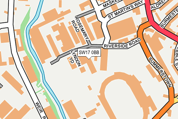 SW17 0BB map - OS OpenMap – Local (Ordnance Survey)