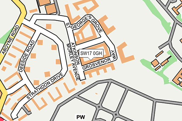 SW17 0GH map - OS OpenMap – Local (Ordnance Survey)