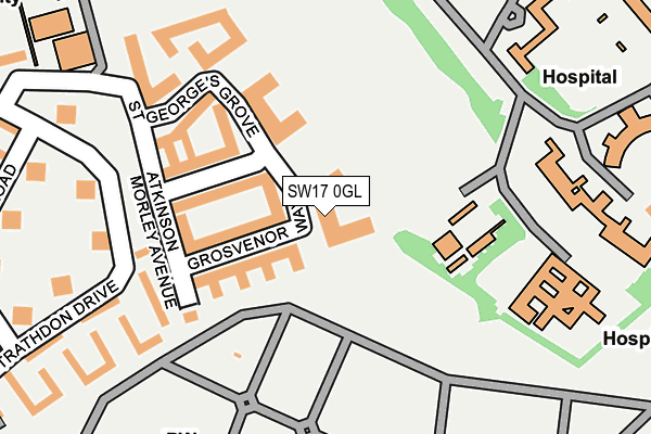 SW17 0GL map - OS OpenMap – Local (Ordnance Survey)