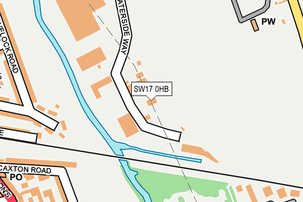 SW17 0HB map - OS OpenMap – Local (Ordnance Survey)