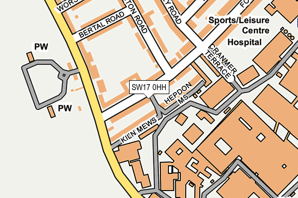 SW17 0HH map - OS OpenMap – Local (Ordnance Survey)