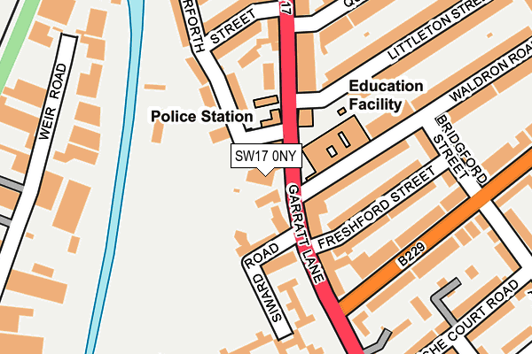 SW17 0NY map - OS OpenMap – Local (Ordnance Survey)