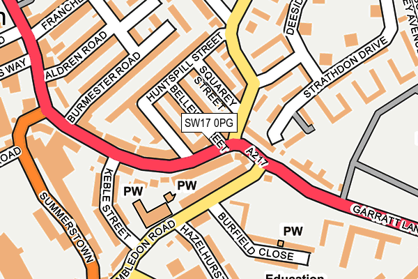 SW17 0PG map - OS OpenMap – Local (Ordnance Survey)