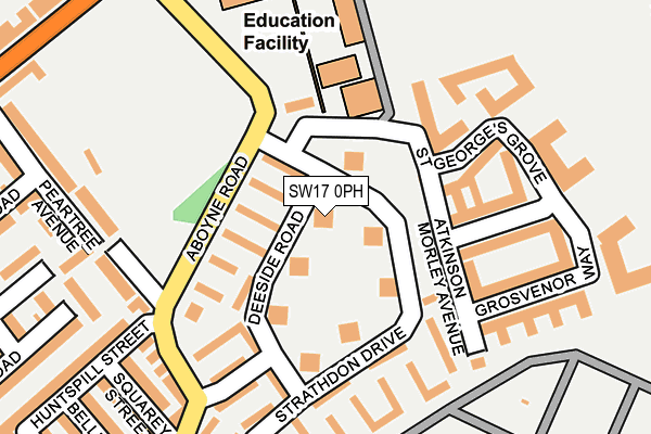 SW17 0PH map - OS OpenMap – Local (Ordnance Survey)