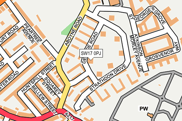 SW17 0PJ map - OS OpenMap – Local (Ordnance Survey)