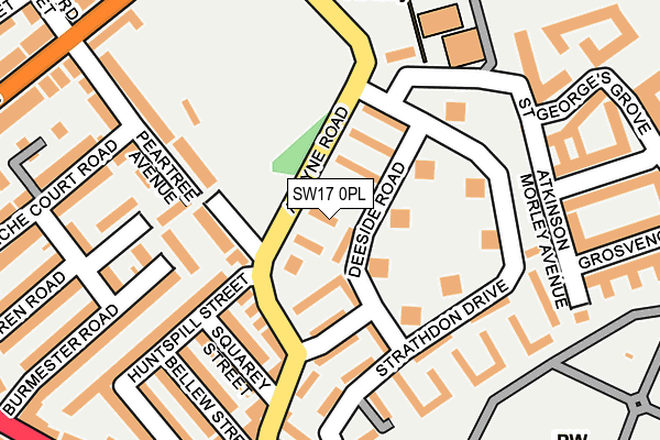 SW17 0PL map - OS OpenMap – Local (Ordnance Survey)