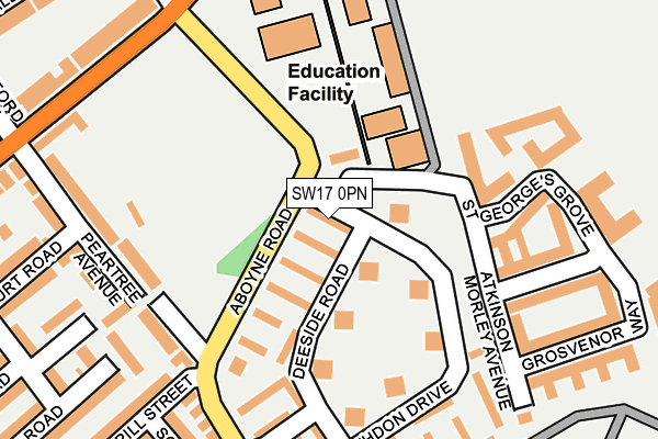 SW17 0PN map - OS OpenMap – Local (Ordnance Survey)