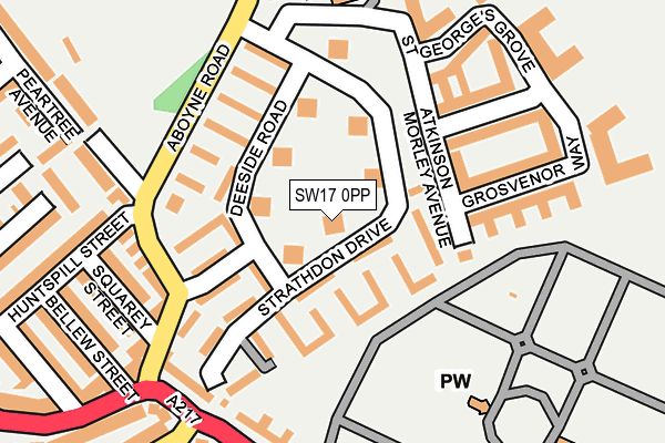 SW17 0PP map - OS OpenMap – Local (Ordnance Survey)