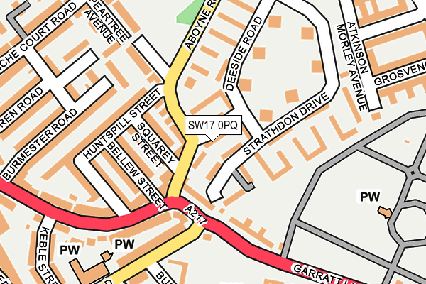 SW17 0PQ map - OS OpenMap – Local (Ordnance Survey)