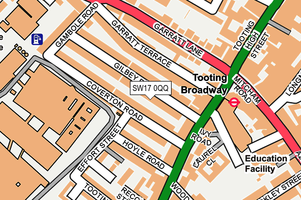 SW17 0QQ map - OS OpenMap – Local (Ordnance Survey)