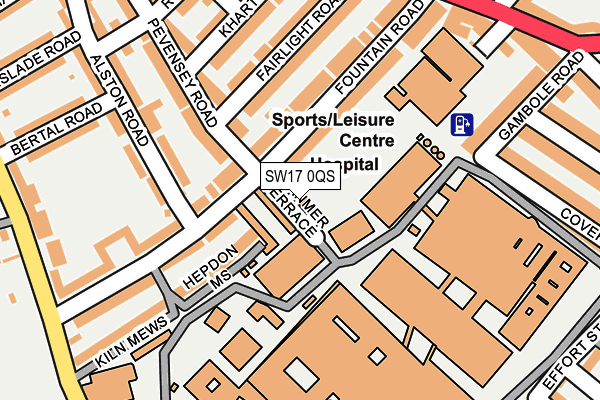 SW17 0QS map - OS OpenMap – Local (Ordnance Survey)