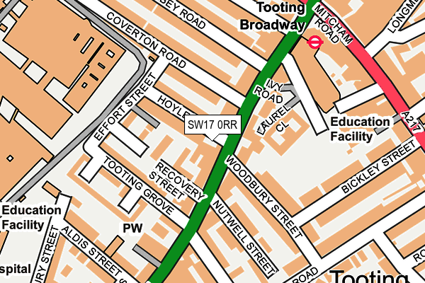 SW17 0RR map - OS OpenMap – Local (Ordnance Survey)