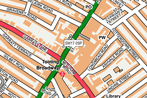 SW17 0SP map - OS OpenMap – Local (Ordnance Survey)