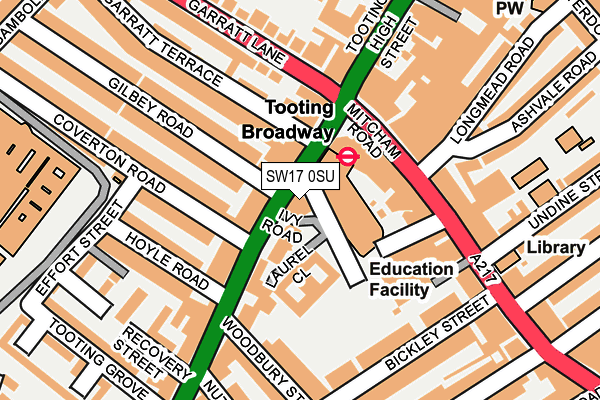 SW17 0SU map - OS OpenMap – Local (Ordnance Survey)