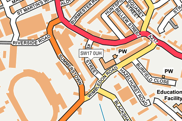 SW17 0UH map - OS OpenMap – Local (Ordnance Survey)