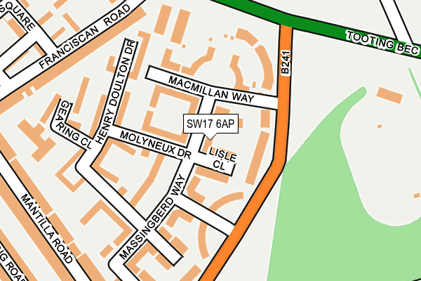 SW17 6AP map - OS OpenMap – Local (Ordnance Survey)