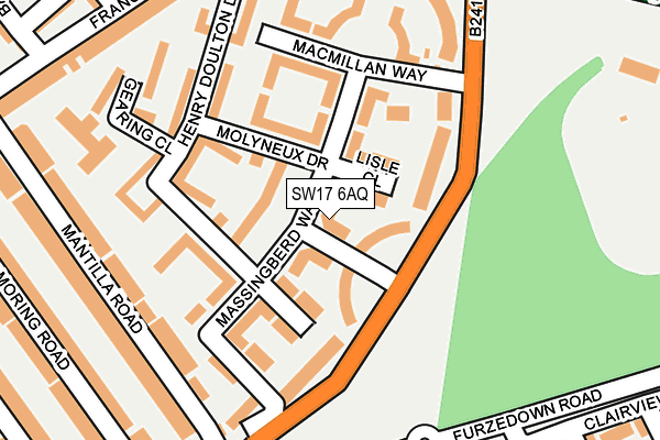 SW17 6AQ map - OS OpenMap – Local (Ordnance Survey)