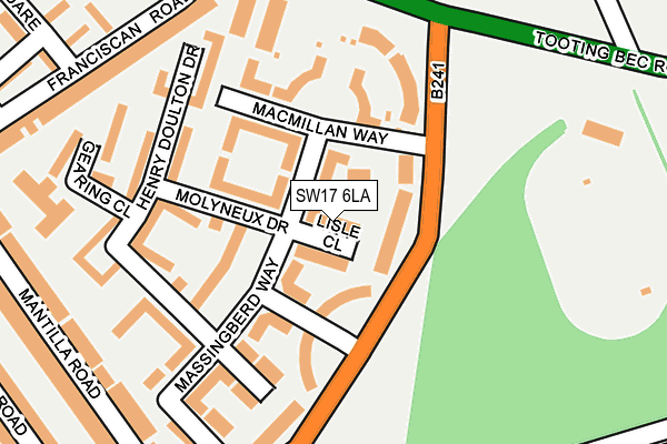 SW17 6LA map - OS OpenMap – Local (Ordnance Survey)