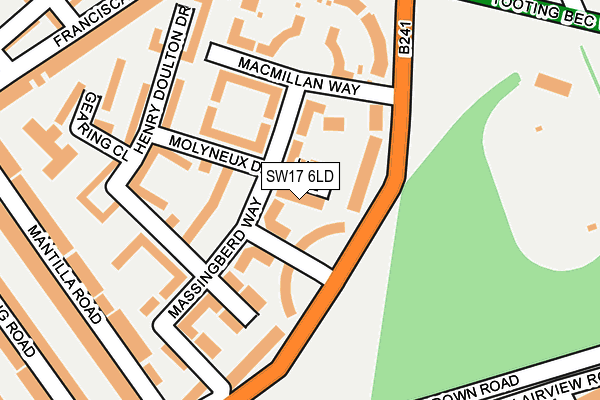 SW17 6LD map - OS OpenMap – Local (Ordnance Survey)