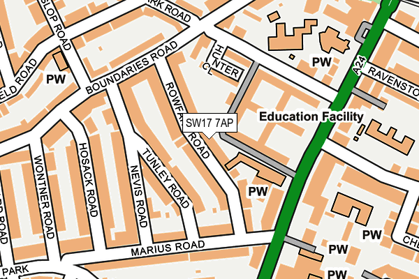 Map of 31 ROWFANT ROAD (TOOTING) LIMITED at local scale