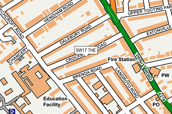 SW17 7HE map - OS OpenMap – Local (Ordnance Survey)