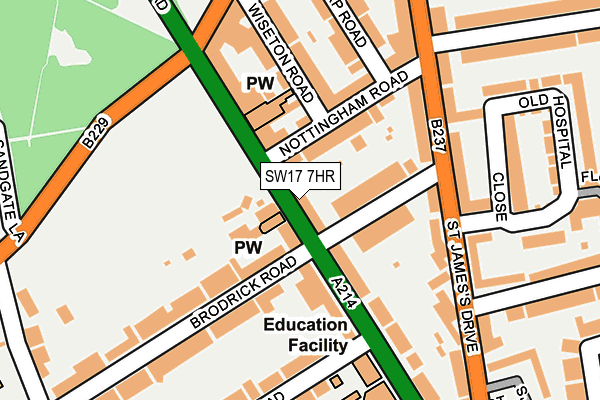 SW17 7HR map - OS OpenMap – Local (Ordnance Survey)