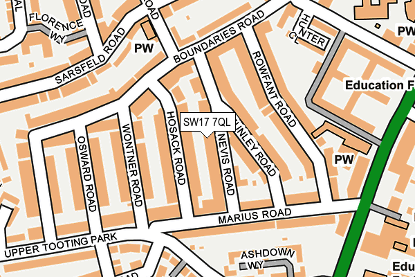 Map of 49/51 NEVIS ROAD MANAGEMENT LIMITED at local scale