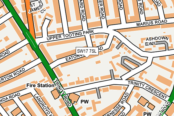 SW17 7SL map - OS OpenMap – Local (Ordnance Survey)