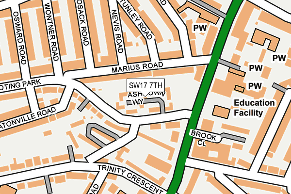 SW17 7TH map - OS OpenMap – Local (Ordnance Survey)