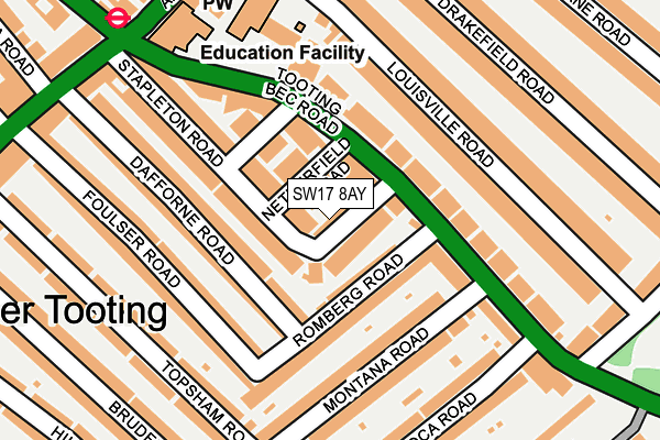 Map of 63 STAPLETON ROAD (FREEHOLD) LIMITED at local scale