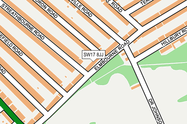 SW17 8JJ map - OS OpenMap – Local (Ordnance Survey)