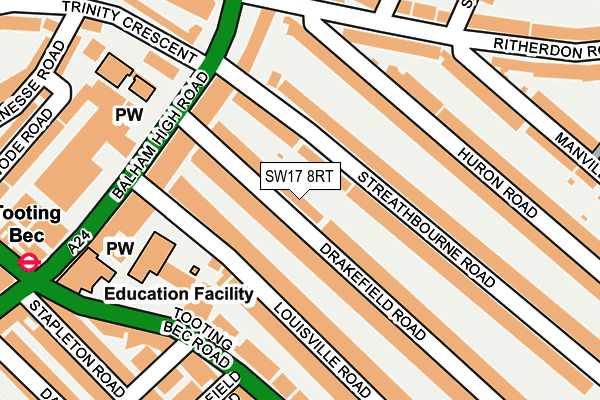 Map of 5 JEFFREYS ROAD MANAGEMENT COMPANY LIMITED at local scale